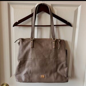 Kooba Everette Leather Tote, Taupe Grey